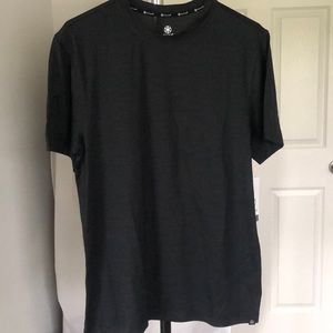 NWT Gaiam Mens Everyday Basic Crew Neck T-Shirt- Black